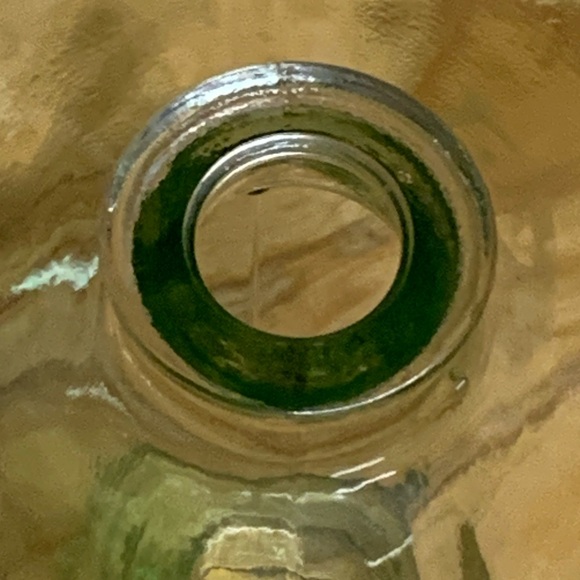 Alien Head Clear Green Glass Bottle Empty OUTER SPACE Vodka Decanter *NO LID - Picture 7 of 11